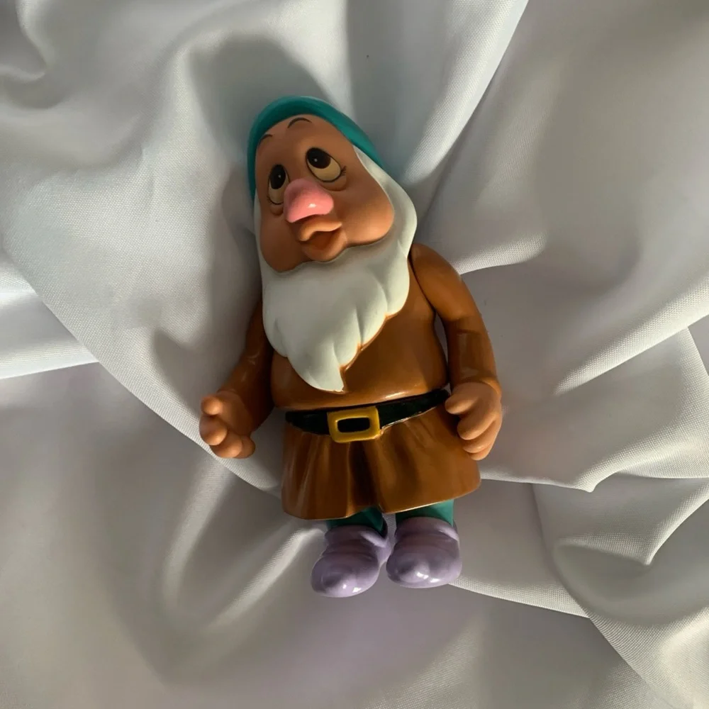 Set of 3 Colorful Dwarf Figurines From Snow White Sneezy Sleepy Happy